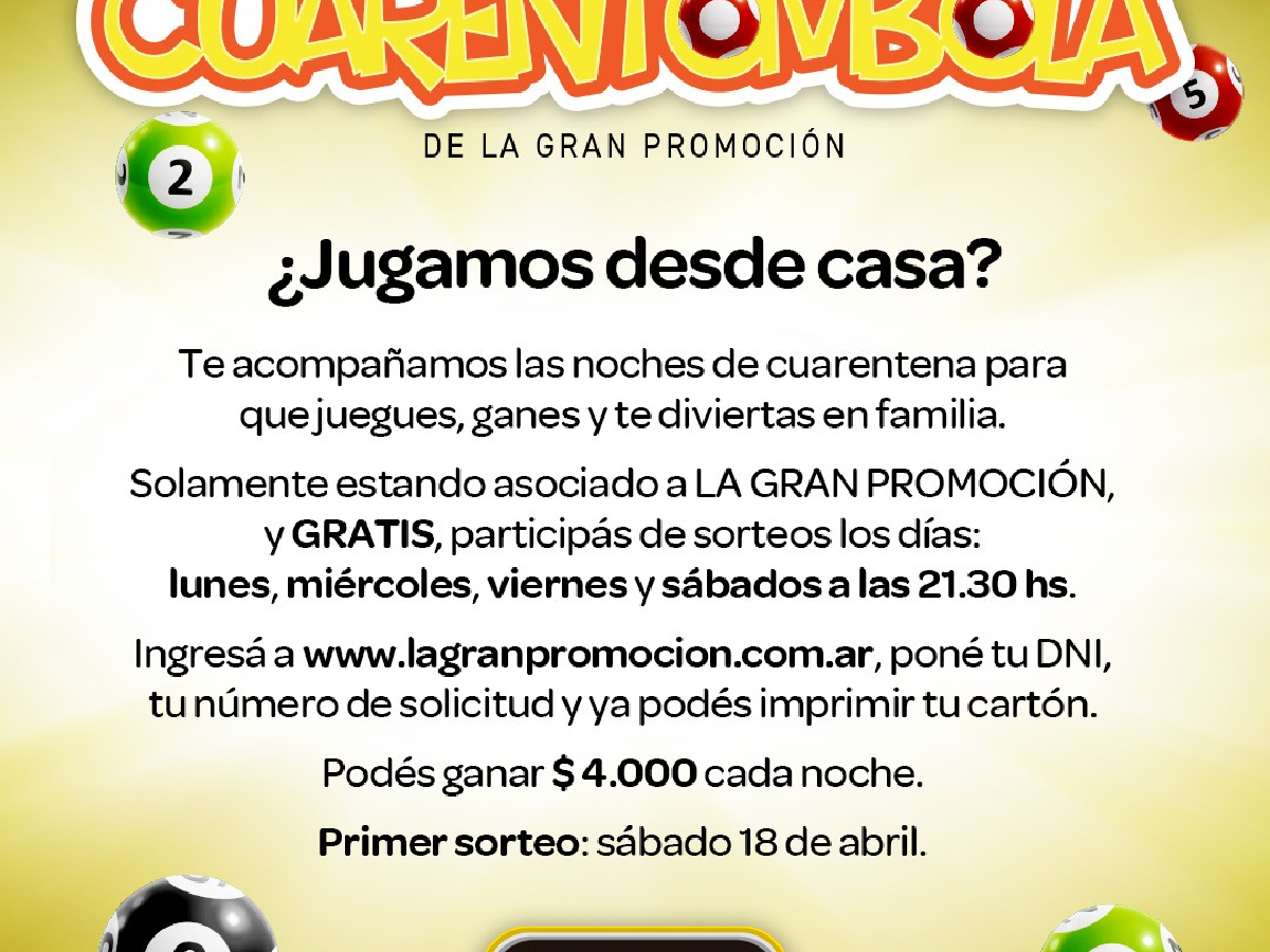 Cuarentómobola: la propuesta devotense para jugar desde casa  