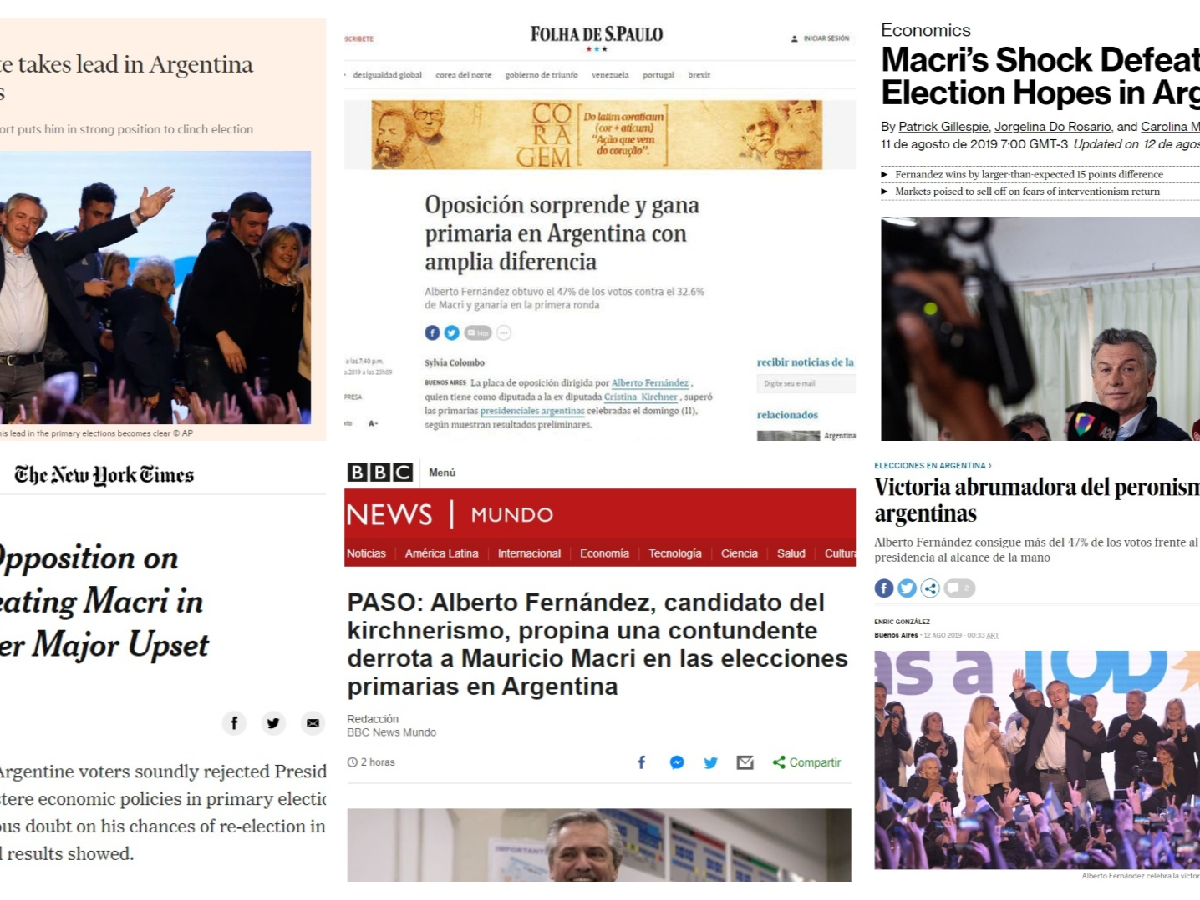 Medios Del Mundo Consideran El Resultado De Las Primarias Argentinas 