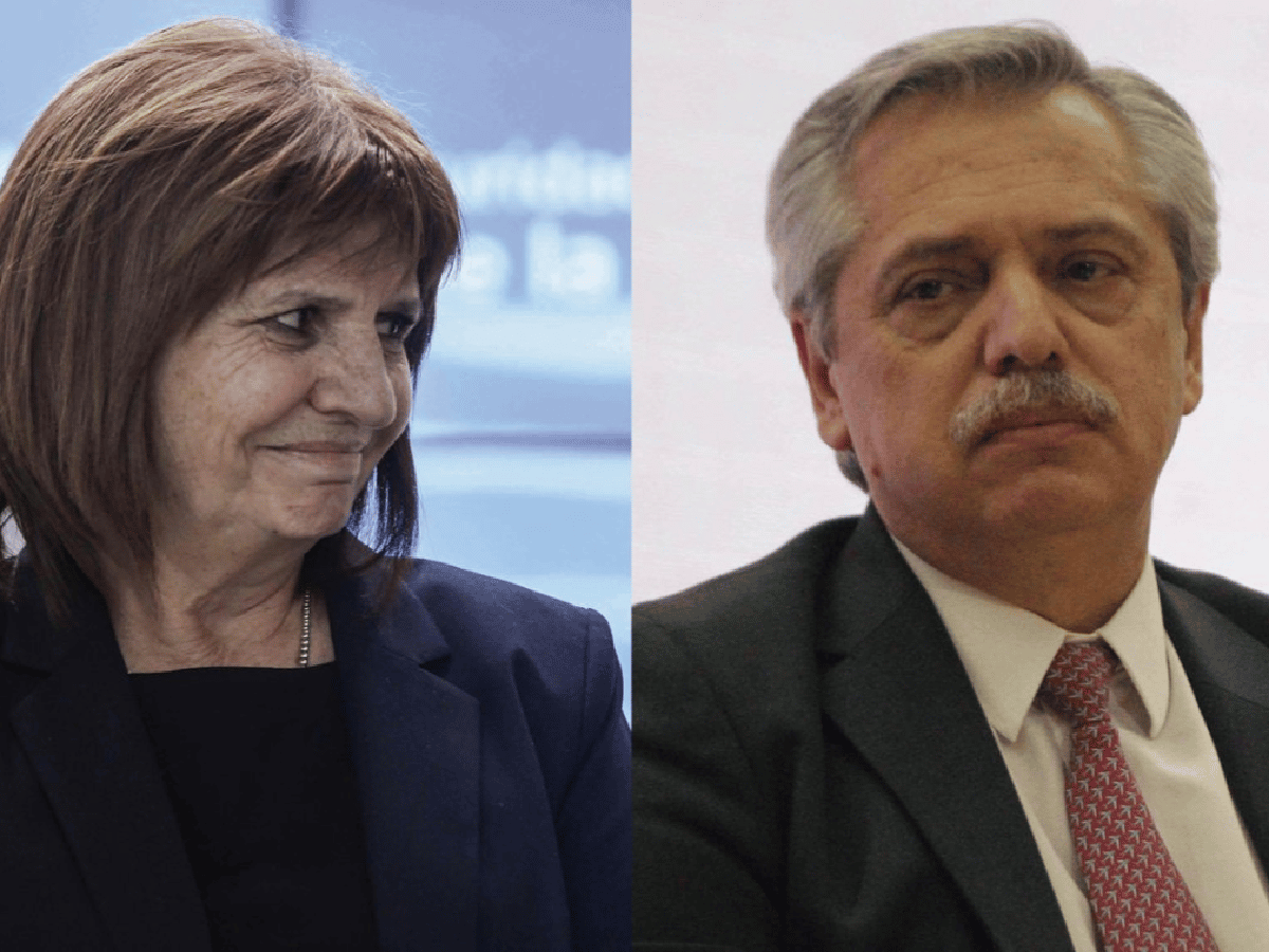 Duro cruce en redes entre Alberto Fernández y Patricia Bullrich por temas de seguridad
