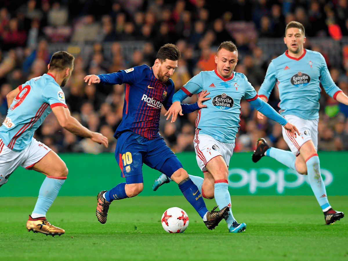 Dos gritos de Messi en un show del Barsa