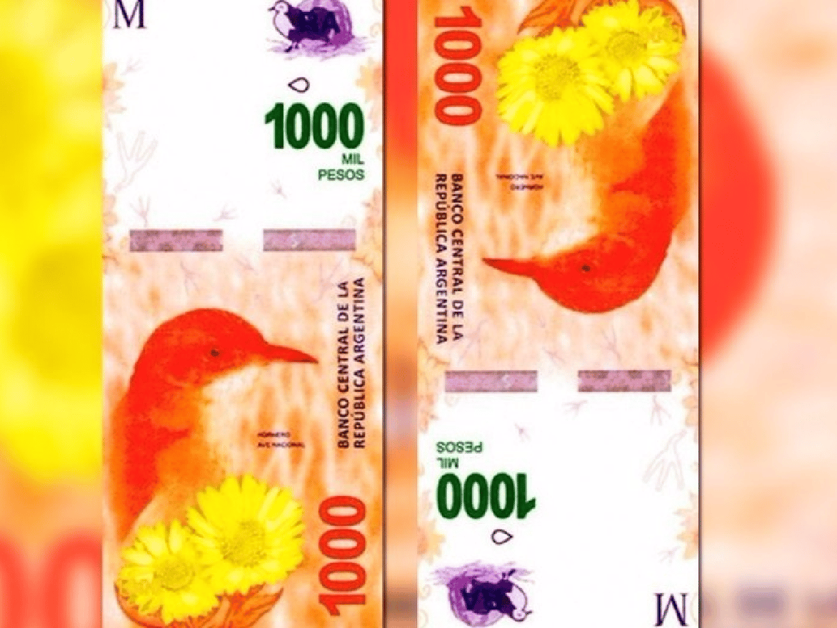 El Banco Central pondrá en circulación los nuevos billetes de 1.000 pesos