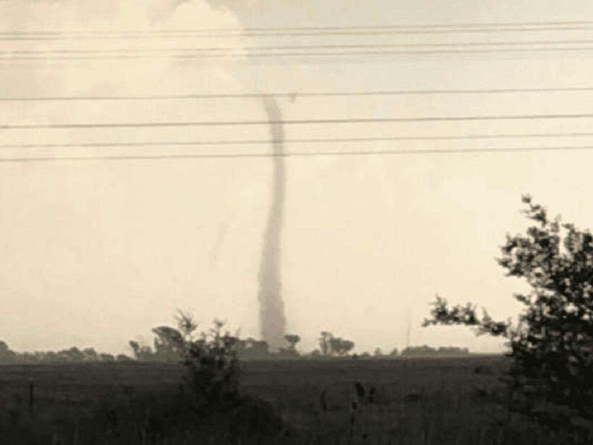 Un “mini” tornado pasó por el sur de Córdoba