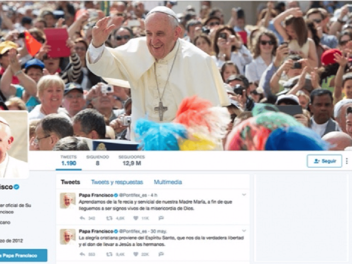 El papa Francisco es el líder  mundial más seguido en Twitter 