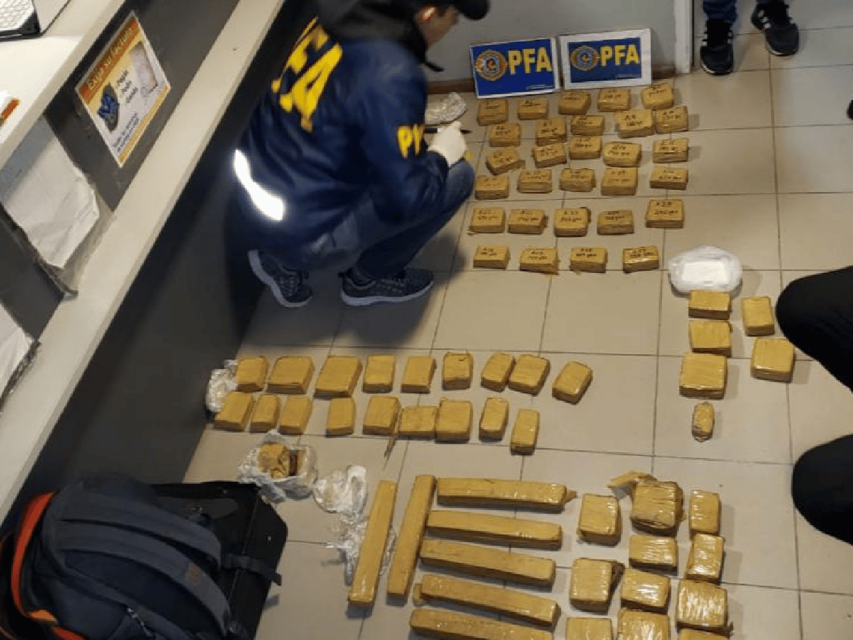 [Video]: el perro "Manteca" detectó a un narco en Córdoba con 1.200 dosis de cocaína y 20 kilos de marihuana
