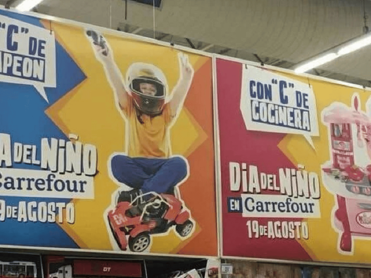 Controversia por publicidad de un supermercado para el "Día del Niño" 