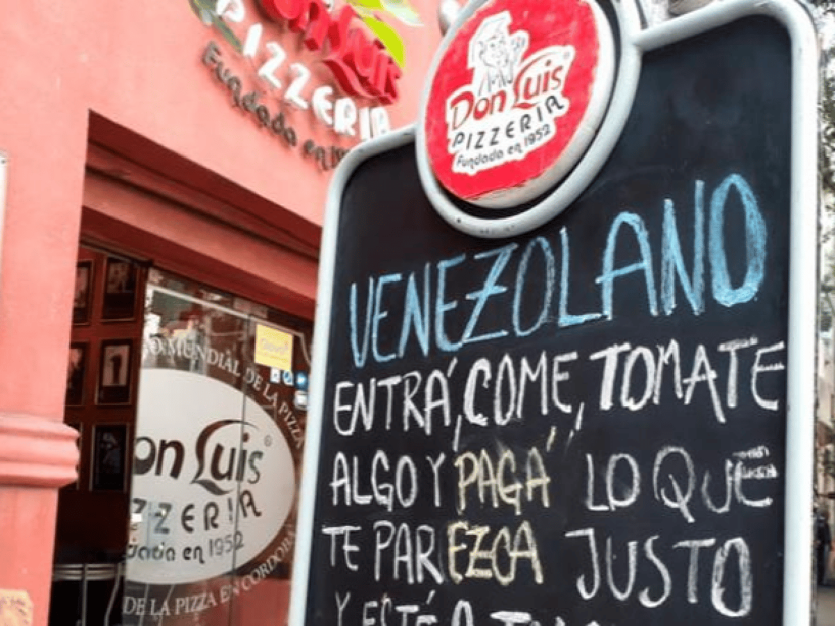El gesto solidario de una pizzería cordobesa con los venezolanos