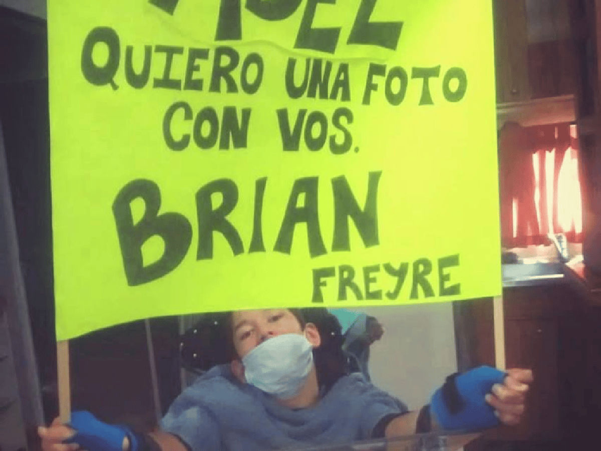 Brian quiere cumplir su sueño: sacarse una selfie con Abel Pintos