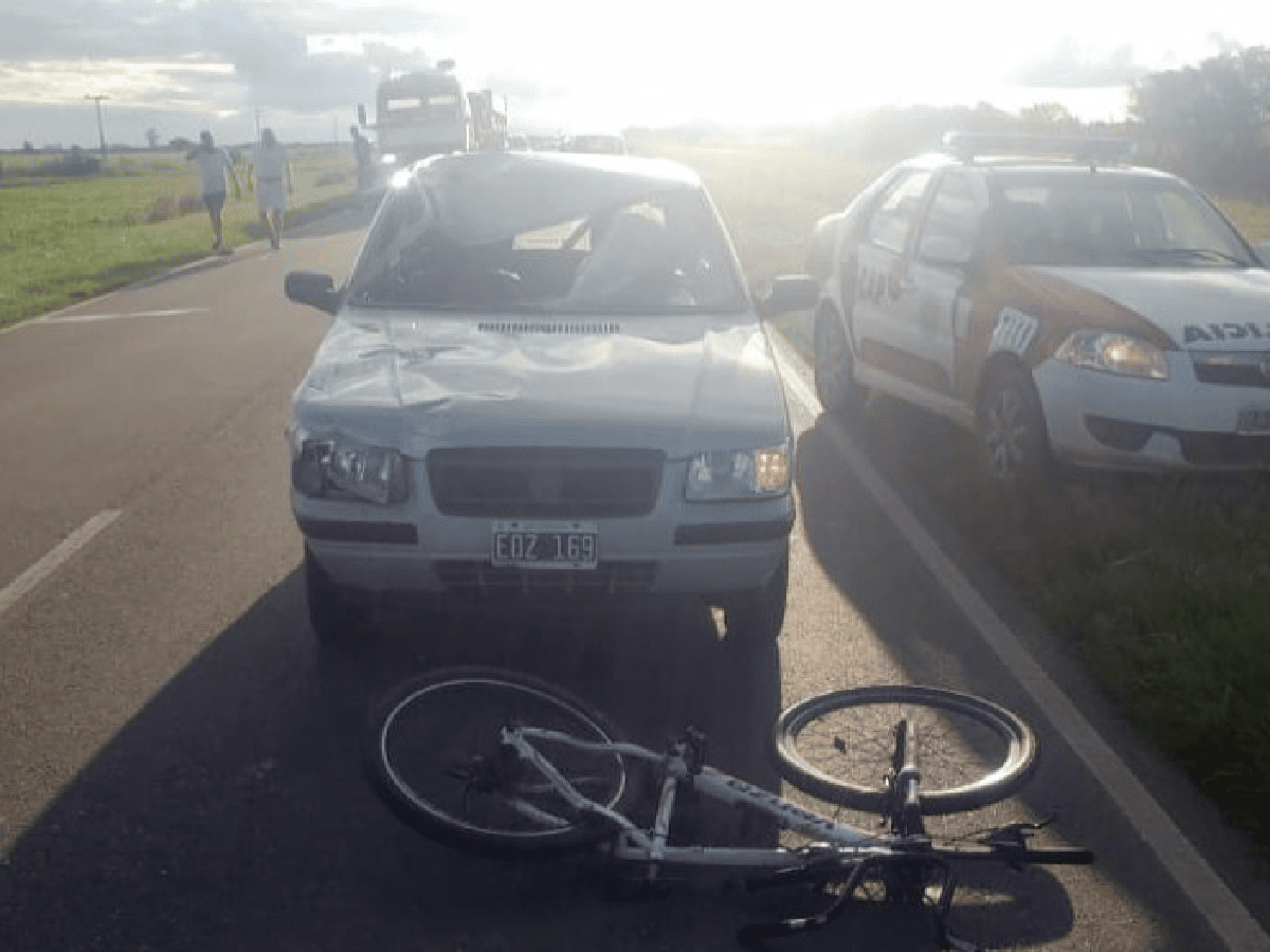 Murió el ciclista atropellado por un auto en La Paquita