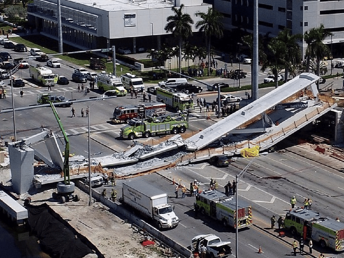 Rescataron a la última víctima del puente de Miami