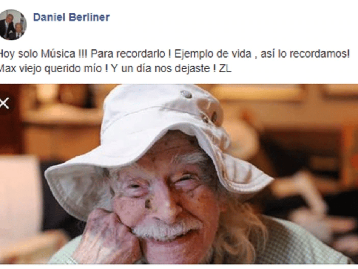 Murió el actor Max Berliner a los 99 años