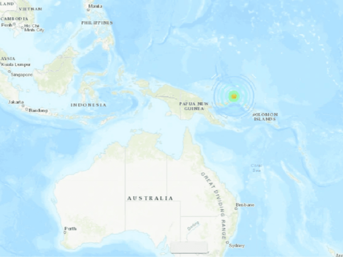 Un sismo de magnitud 7,5 se produjo frente a Papúa Nueva Guinea