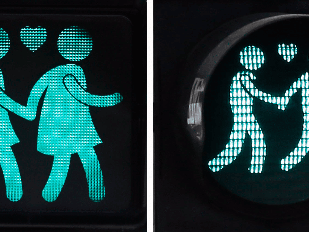 Viena ilumina sus semáforos con íconos de parejas del mismo sexo