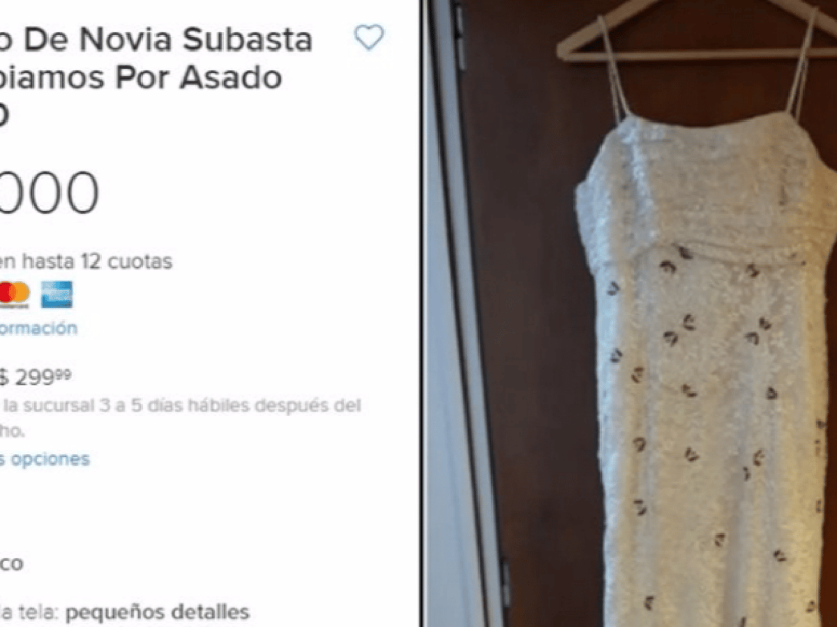 Buenos Aires: subastó su vestido de novia por un asado para diez personas
