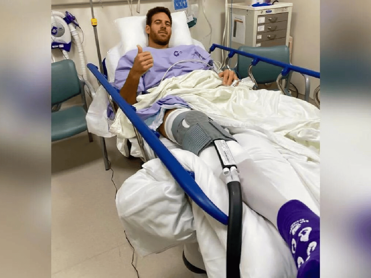 Del Potro recibió el alta tras su segunda operación en la rodilla derecha