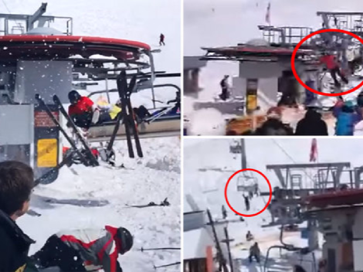 Un video que captó el accidente de un teleférico, viral en las redes