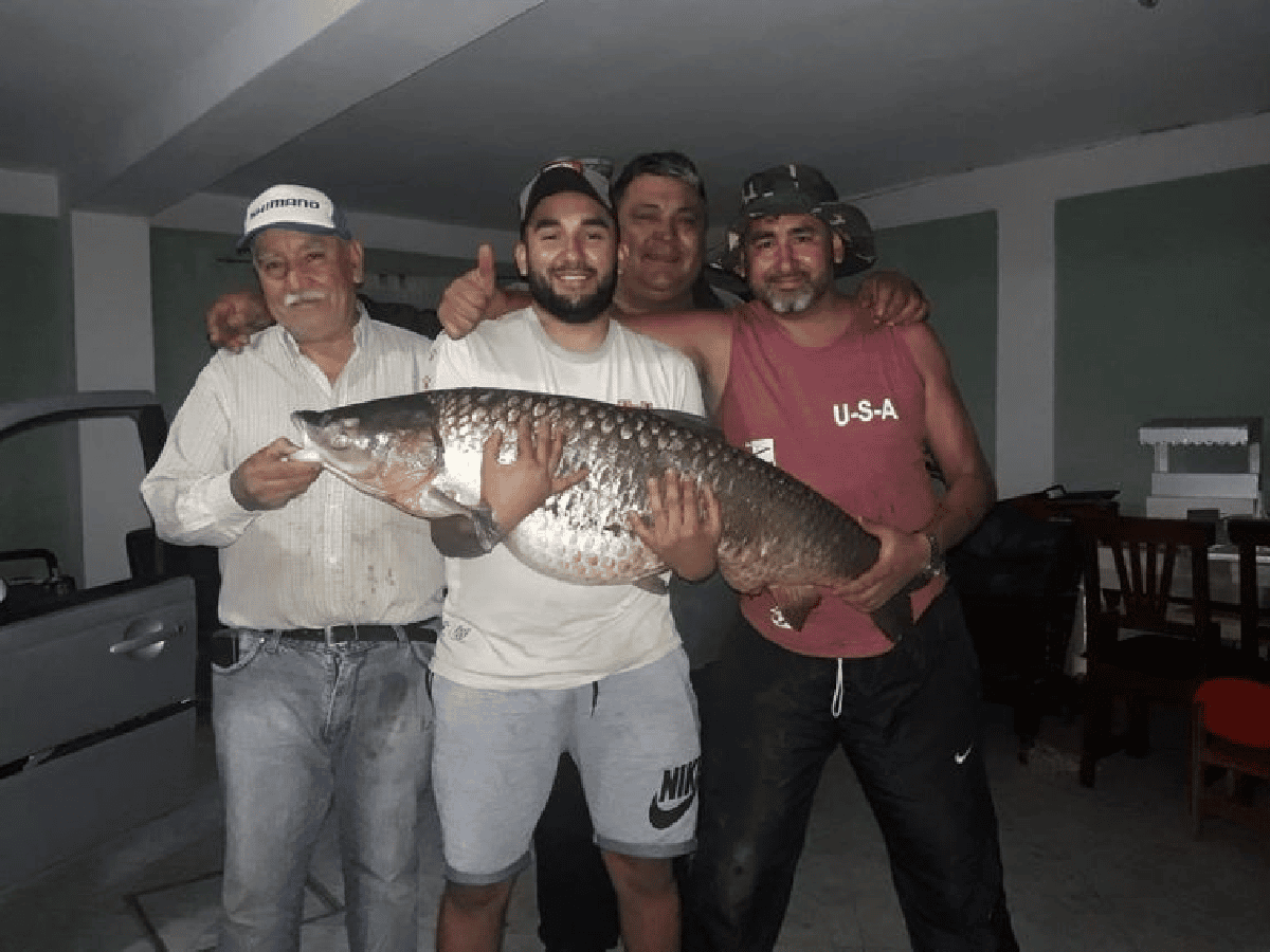 Córdoba: un hombre pescó una carpa de casi 40 kilos en el Lago San Roque