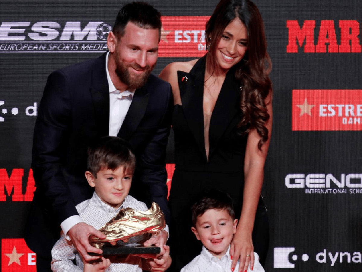 El show de Mateo Messi durante la entrega de la Bota de Oro