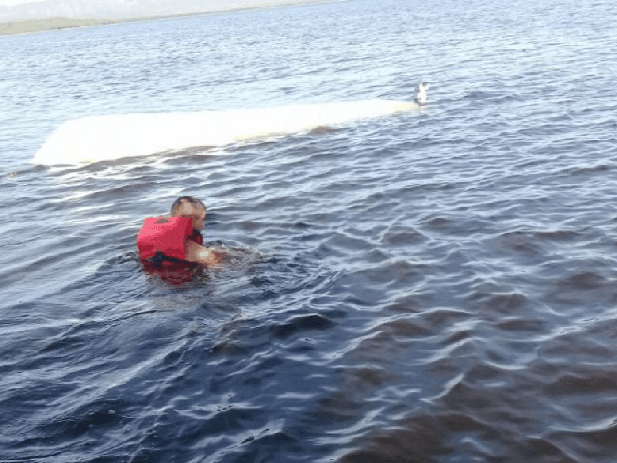 Rescataron a tres personas del dique de Cruz del Eje