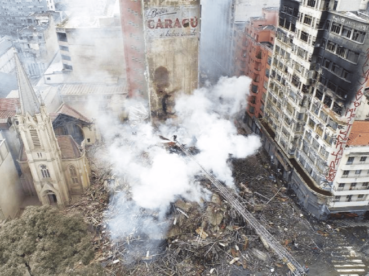 Colapso un edificio en San Pablo: hay 49 desaparecidos 