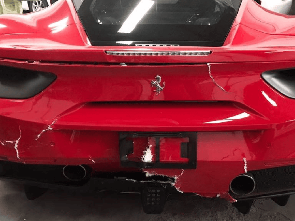 Cuánto sale el arreglo de la Ferrari accidentada en Córdoba