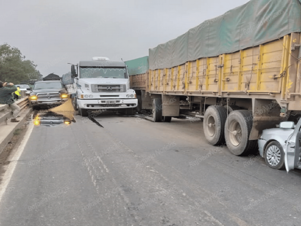 Ruta 34: Choque múltiple de camiones