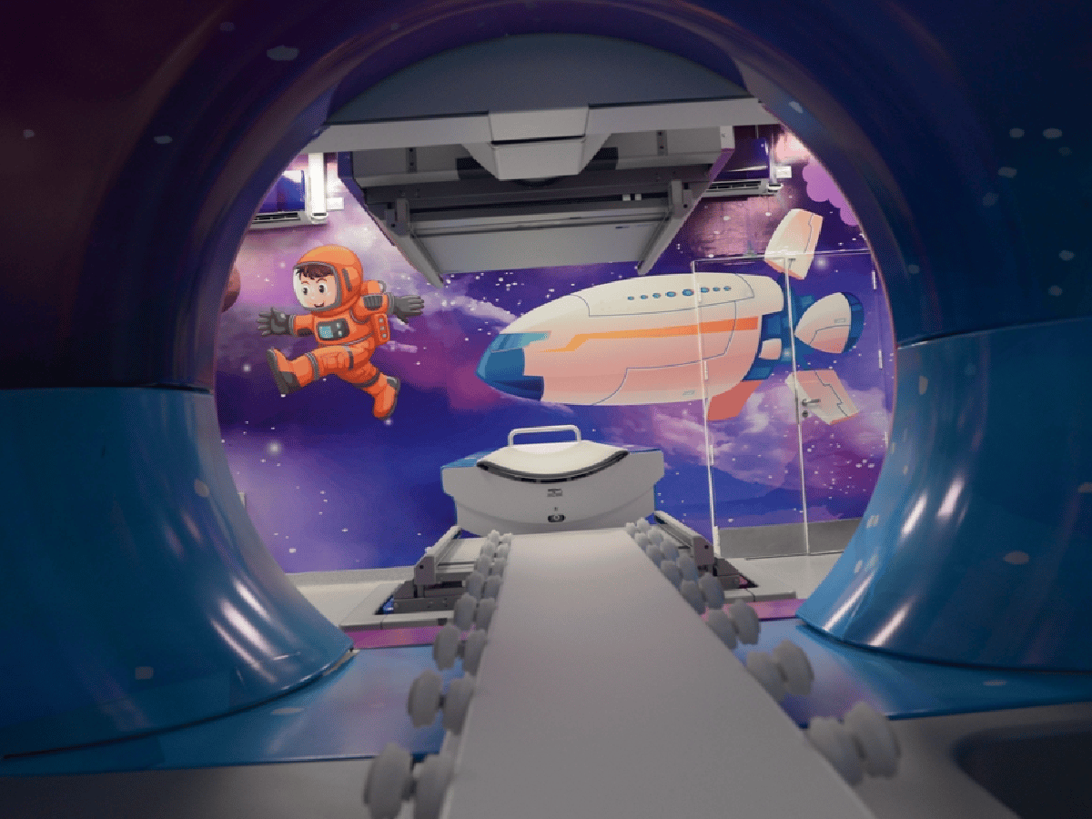 En el Hospital de Niños, la cámara gamma es una nave espacial