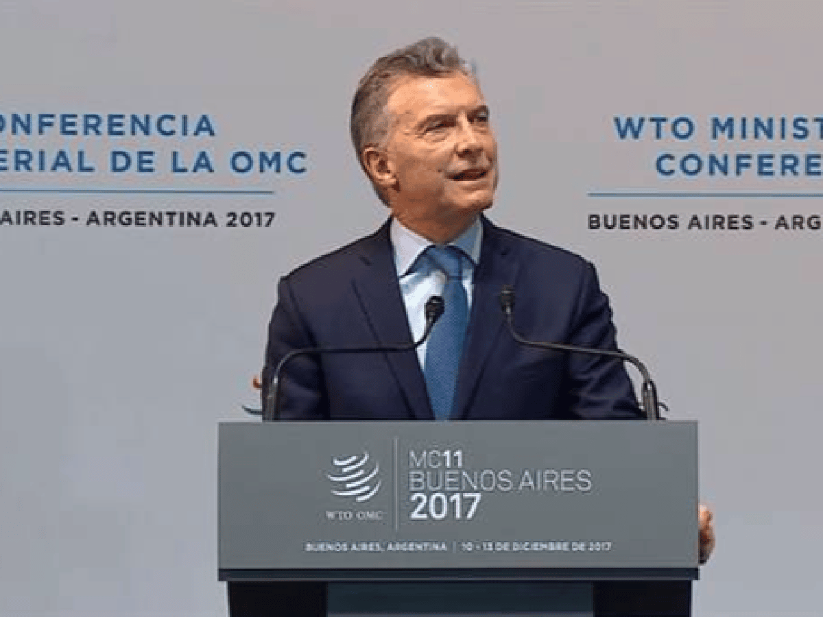 Macri pidió "incluir al sector privado" en las negociaciones sobre el comercio mundial 