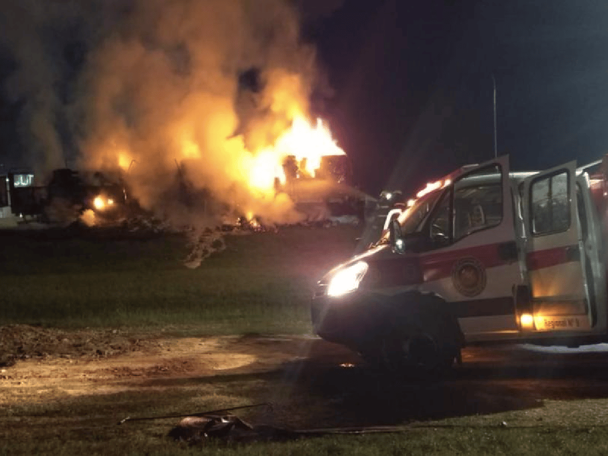 Se incendió un camión en la autopista Córdoba-Rosario