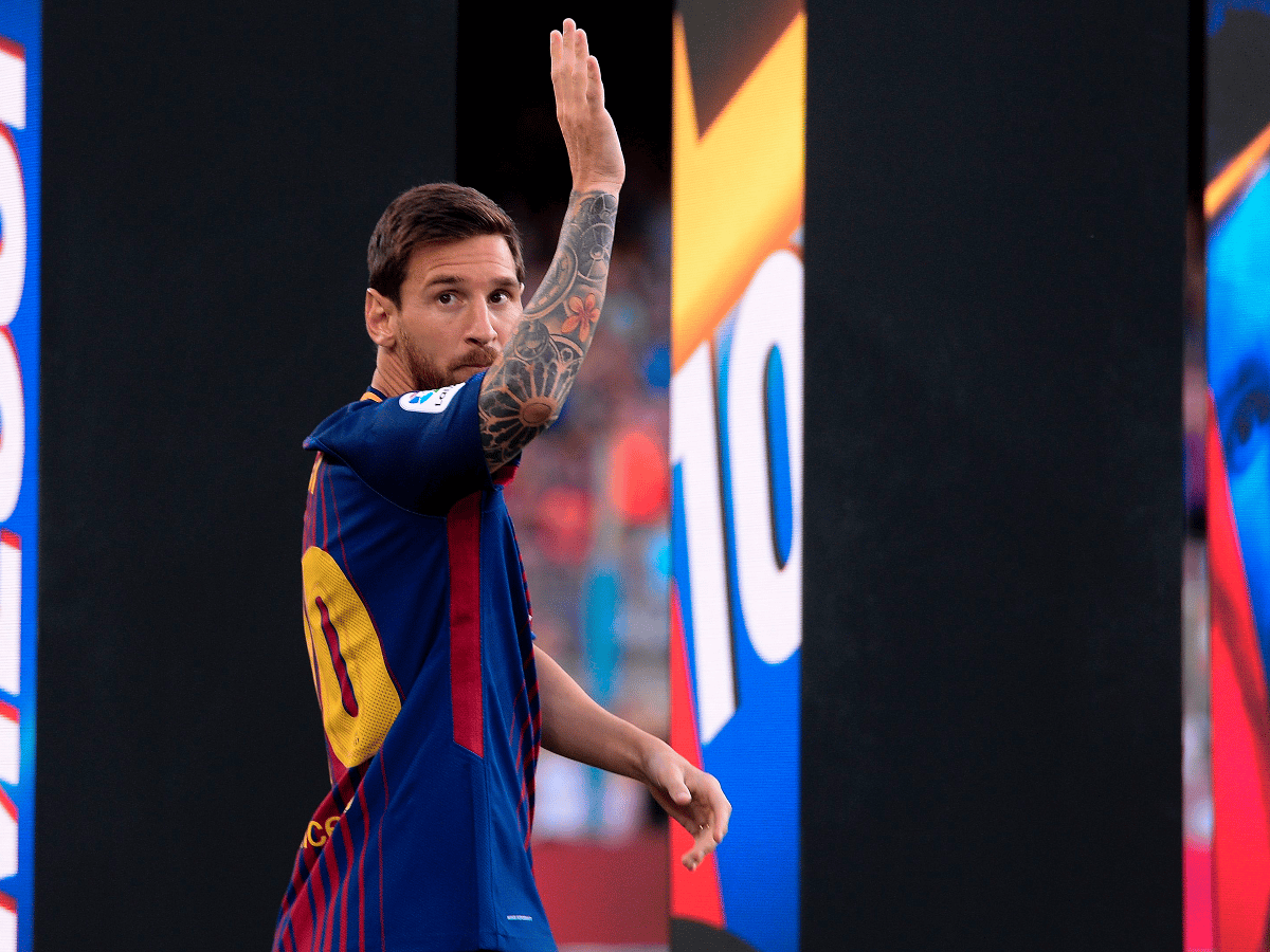 Messi se anotó en la goleada del Barsa