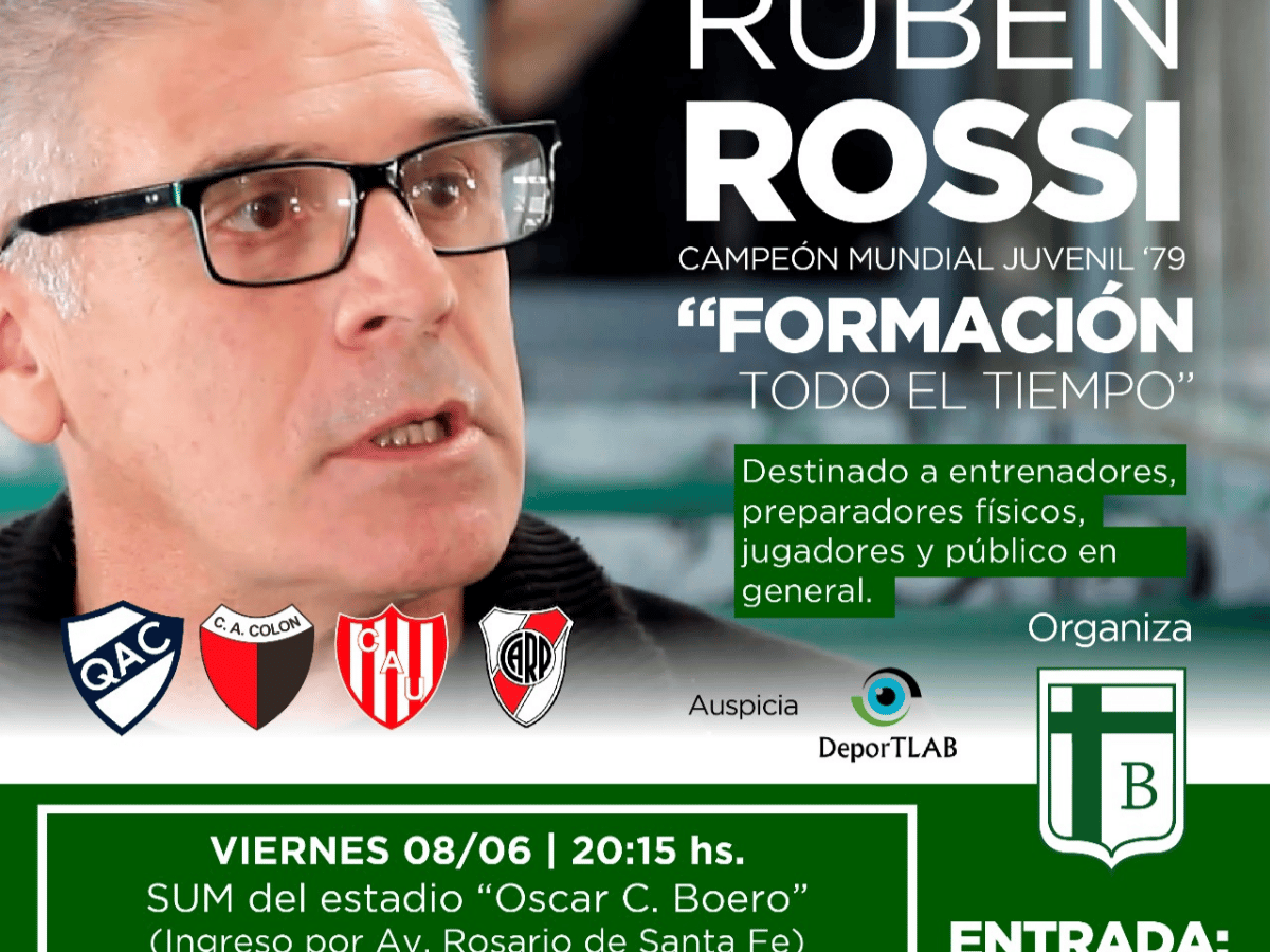 Rubén Rossi disertará en Sportivo Belgrano 