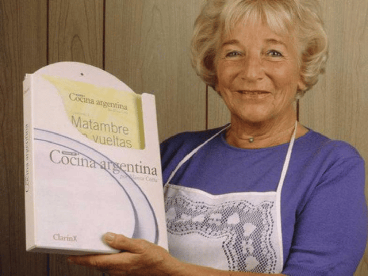 Murió la cocinera Blanca Cotta