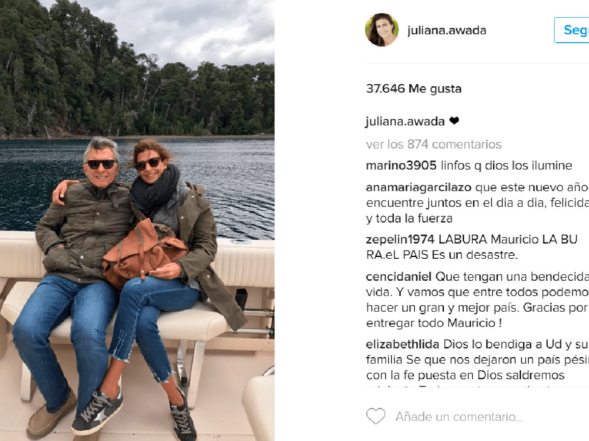 La última foto de Mauricio Macri y Juliana Awada de vacaciones