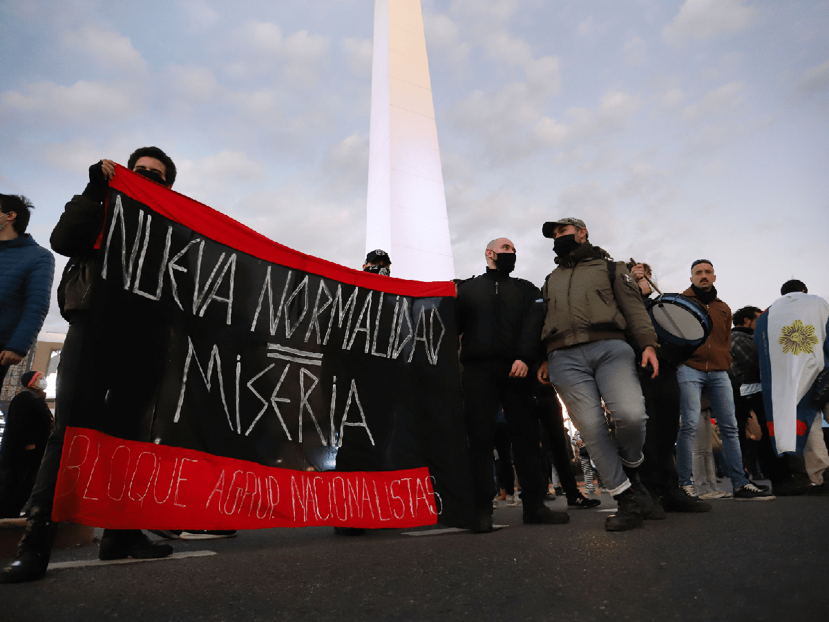 Activistas volvieron a manifestarse contra la cuarentena