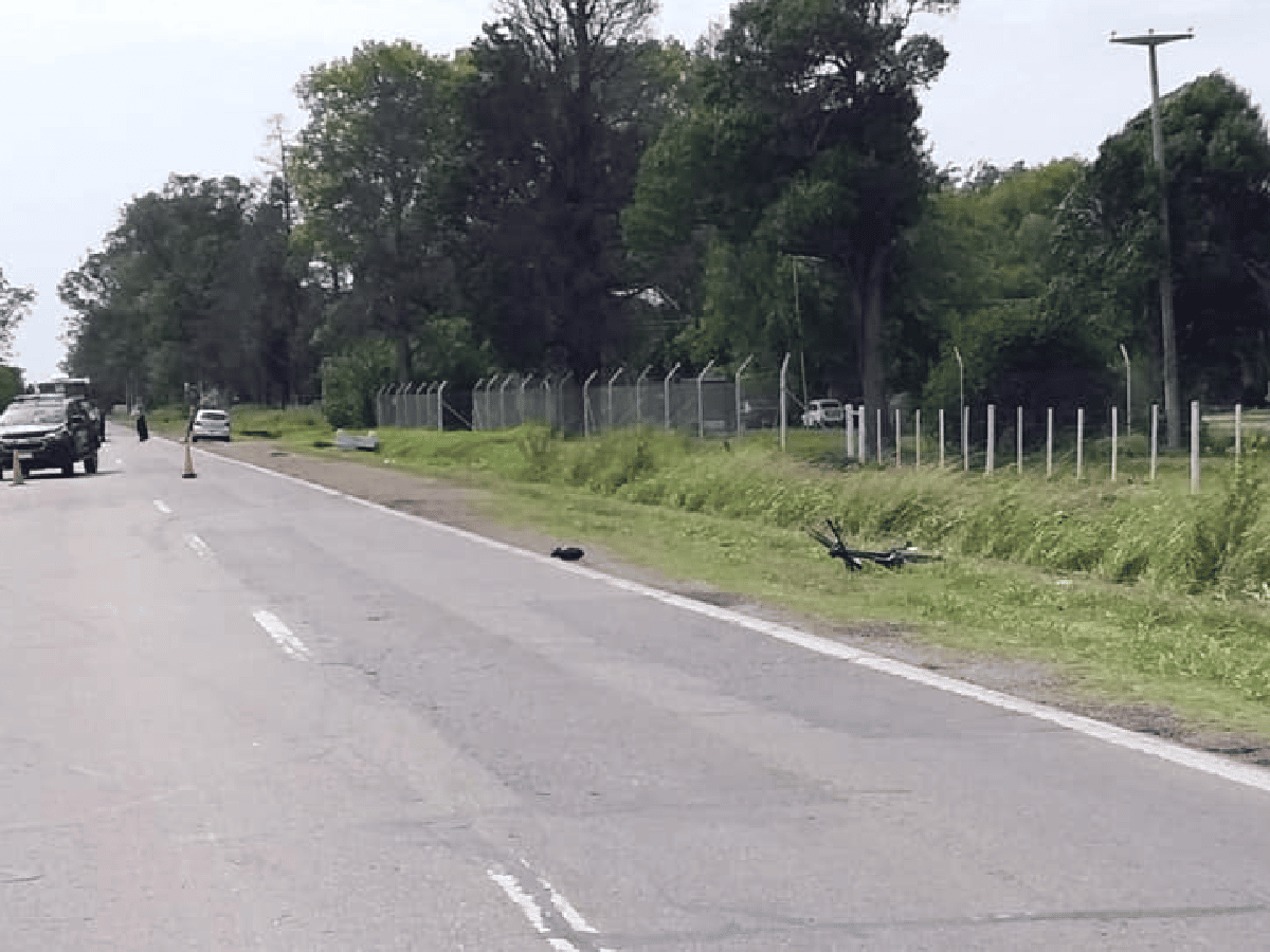 Auto embistió a un ciclista en la ruta 19