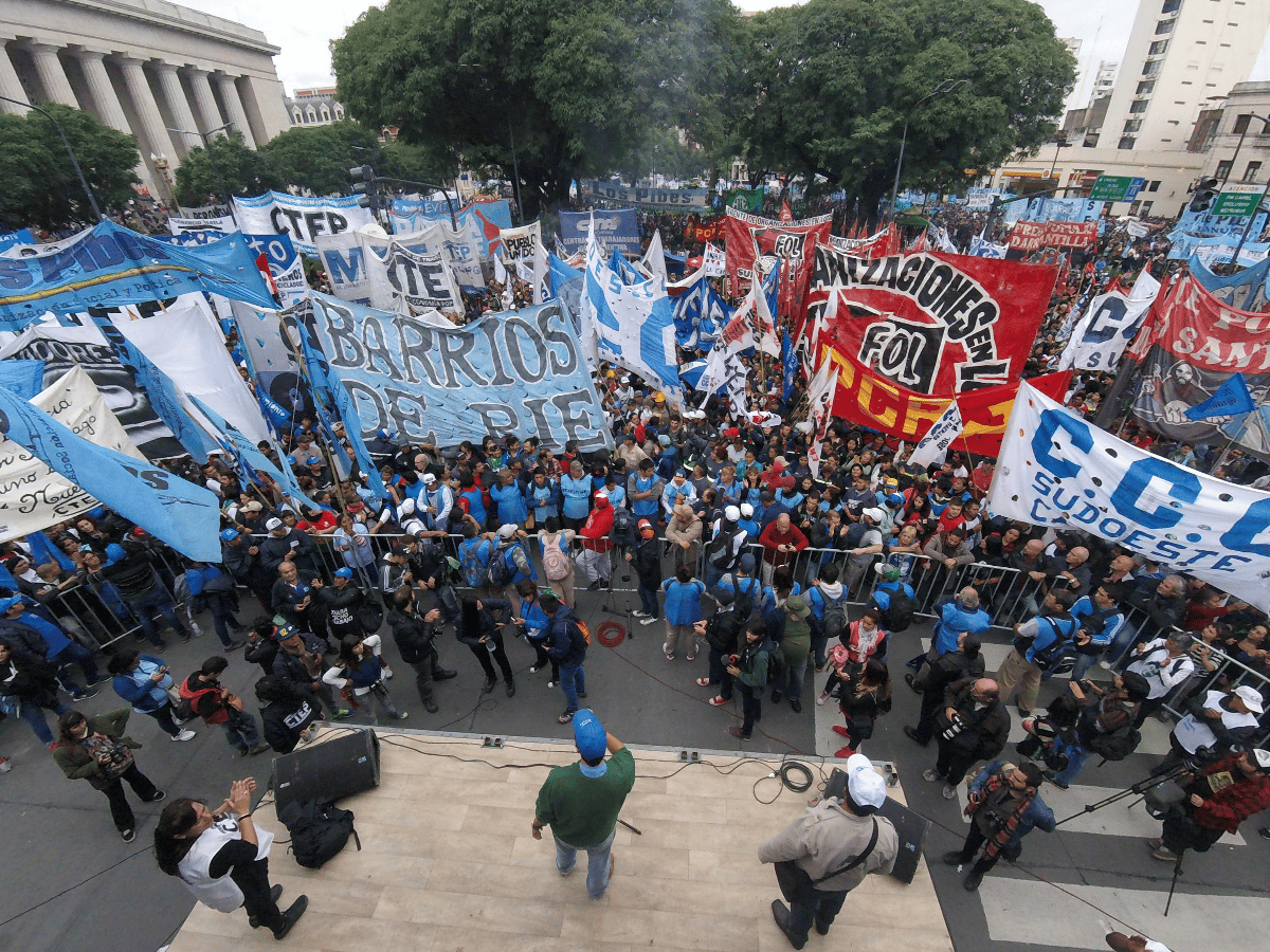 Organizaciones sociales celebraron el Día del Trabajador con duras críticas a Macri 