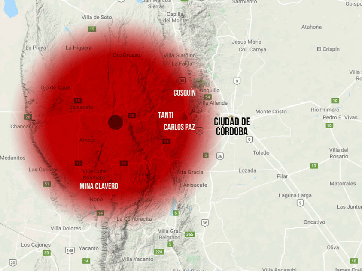 Hubo un temblor en Córdoba 