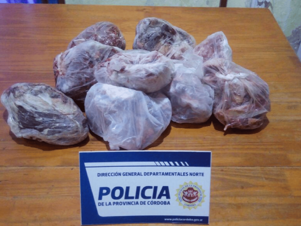 Recuperaron carne de abigeato ocurrido en Las Varillas 