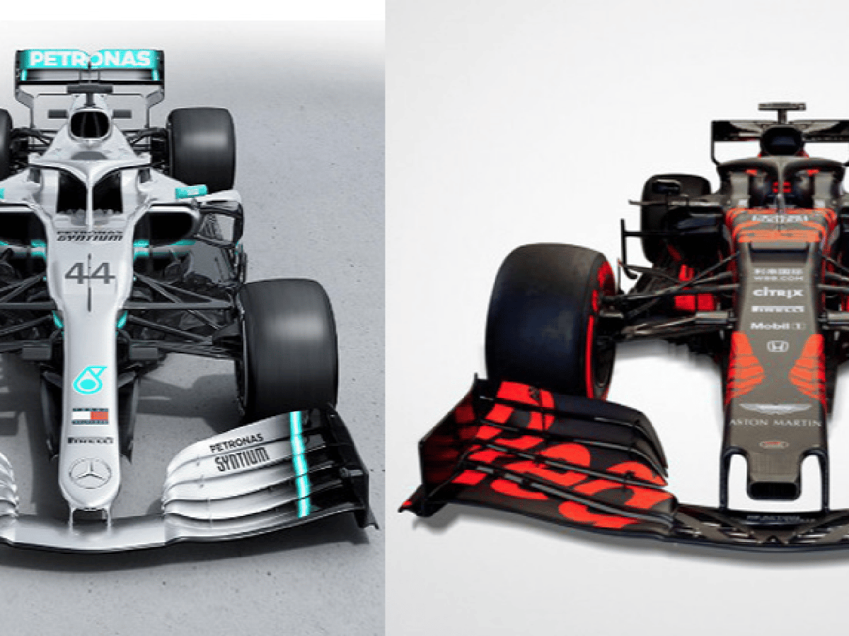 Mercedes y Red Bull revelaron nuevos diseños de sus coches   