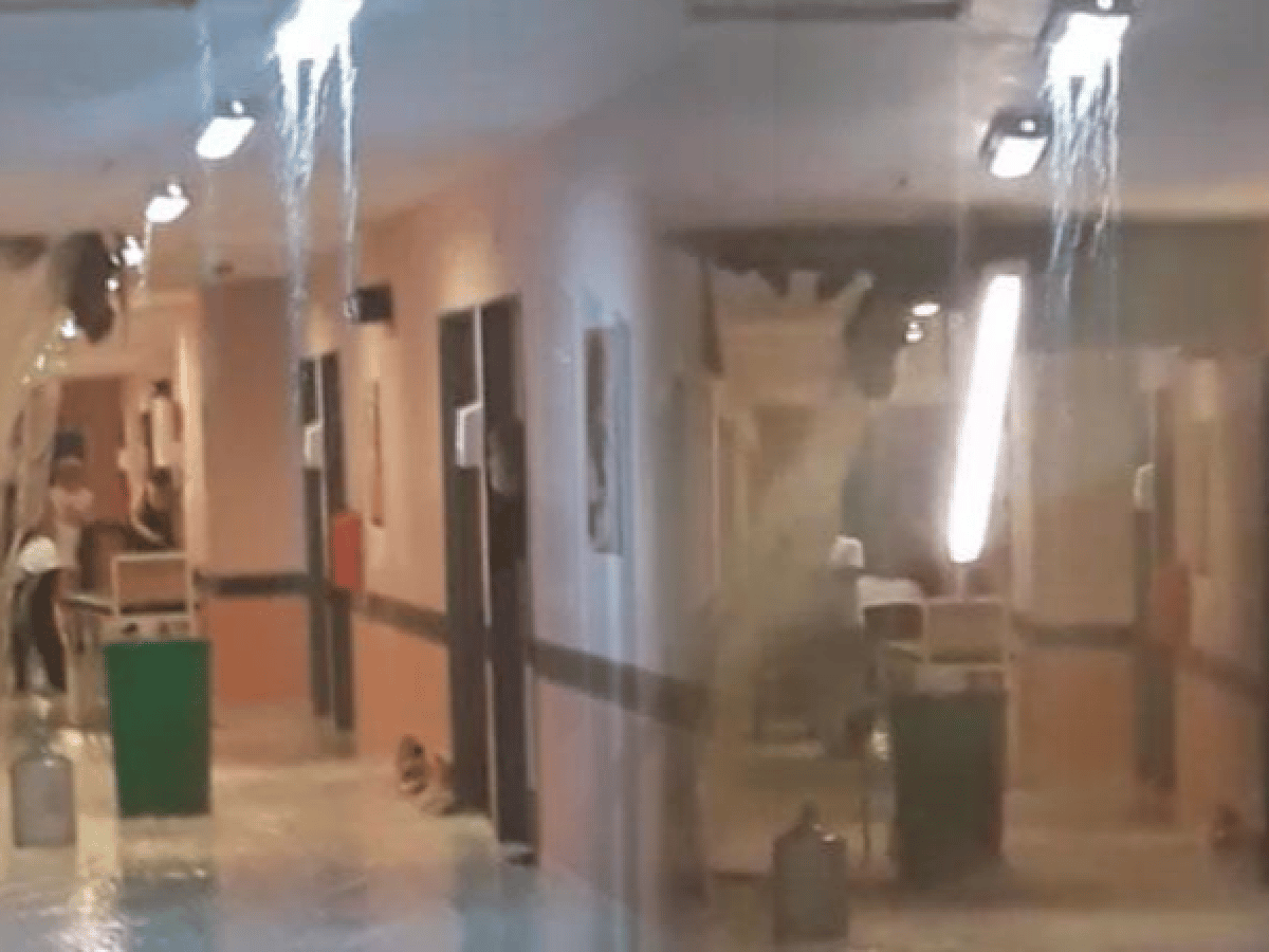 "Diluvió" dentro del hospital Pasteur de Villa María