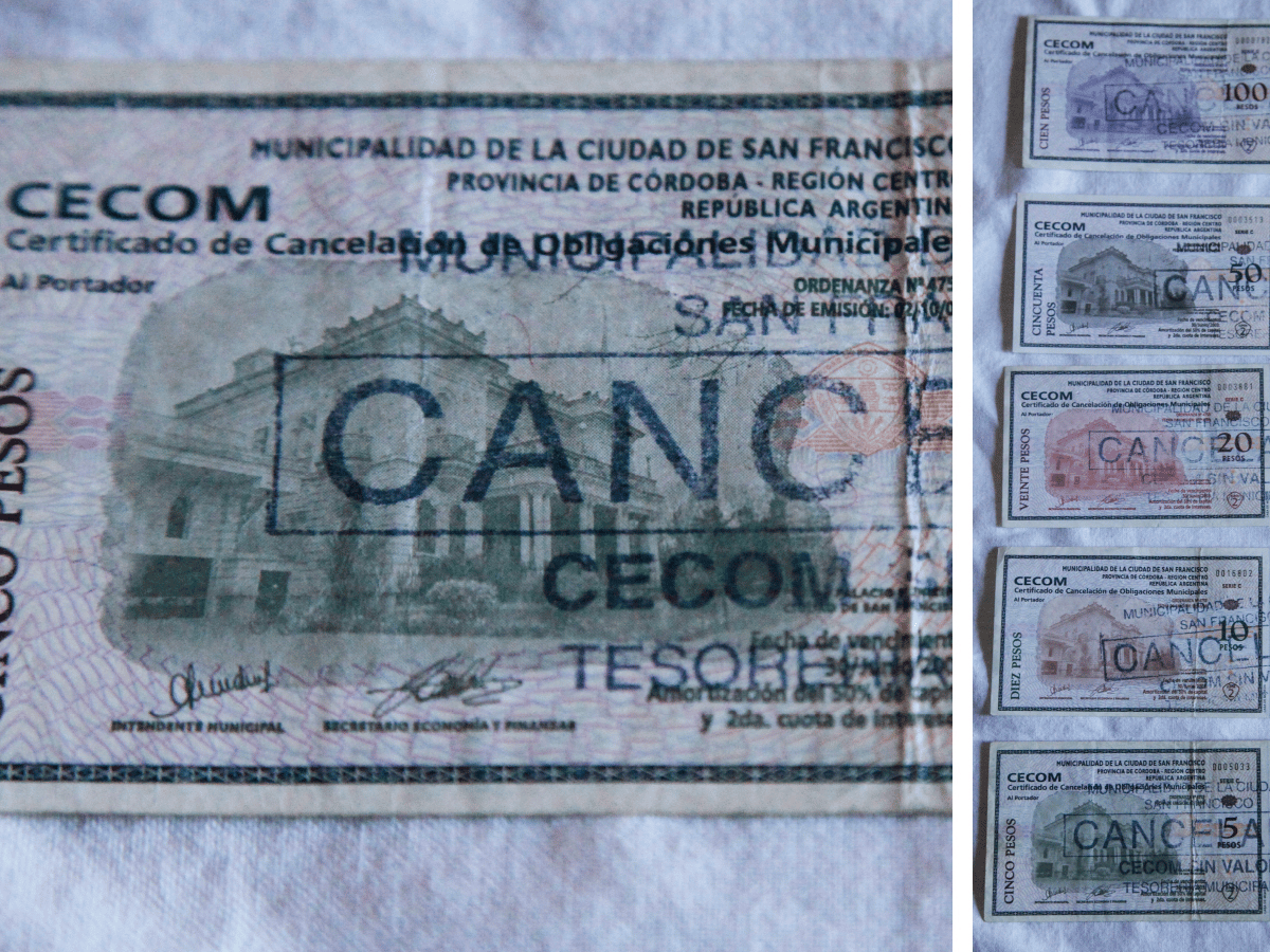 A 17 años del Cecom, el “billete” que afectó al comercio  local y tuvo sus propios “arbolitos”