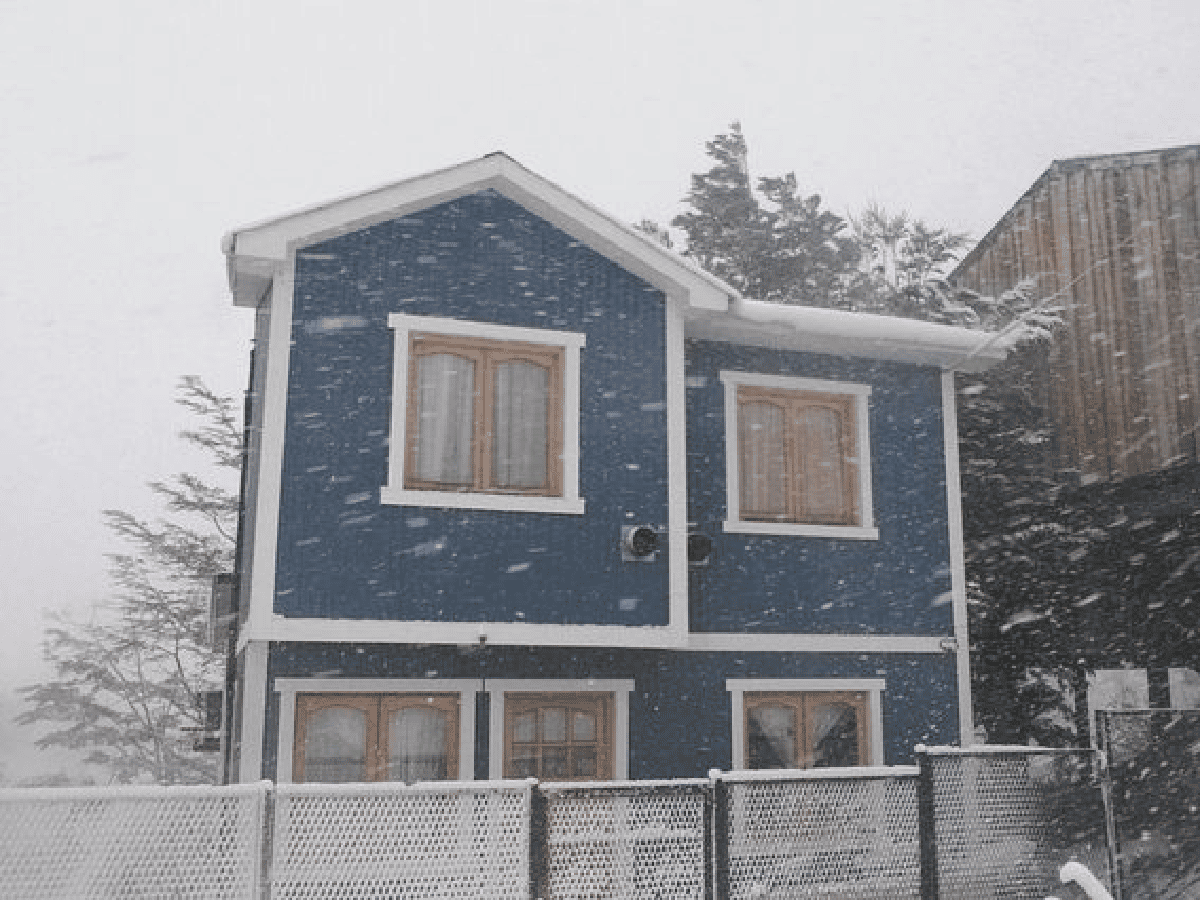 Inusual temporal de nieve y viento en Tierra del Fuego