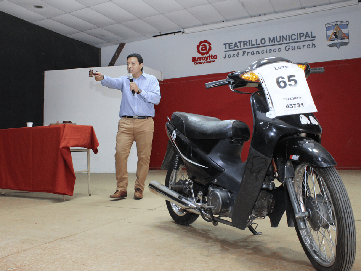 En Arroyito realizarán el  cuarto remate de motos 
