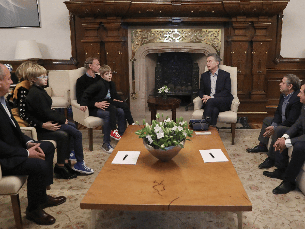 Macri recibió a los padres de Justina Lo Cane en la Casa Rosada