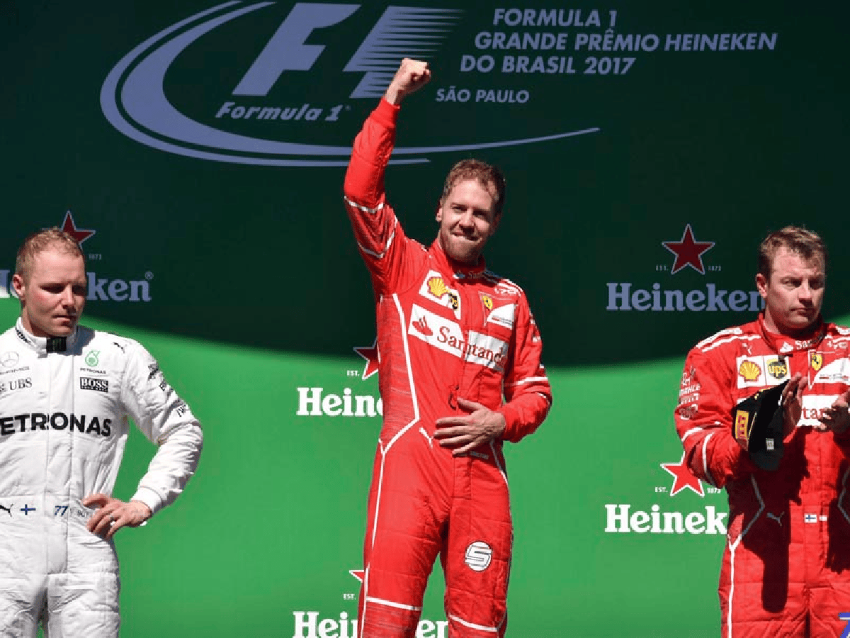 Vettel tuvo su festejo en Brasil