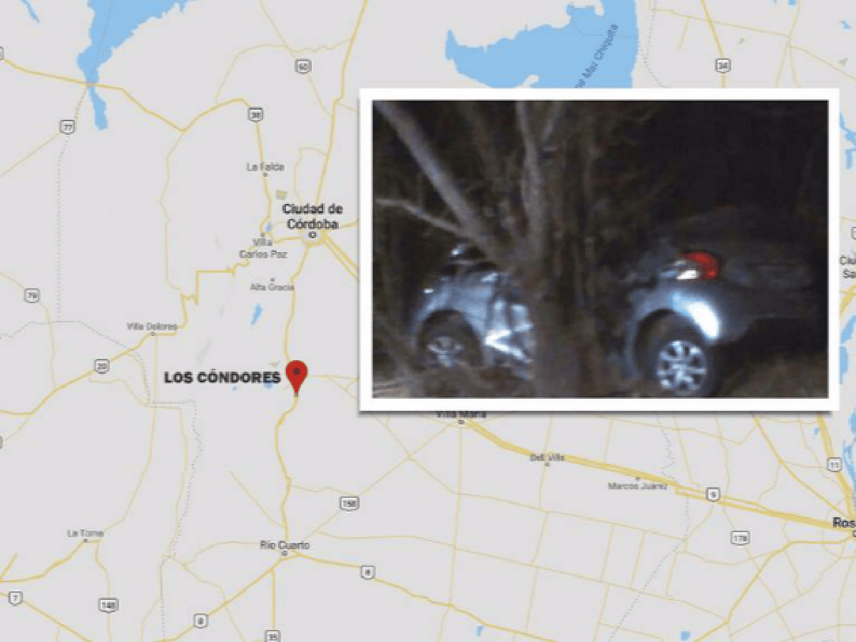 Córdoba: dos muertos al estrellarse un auto contra un árbol