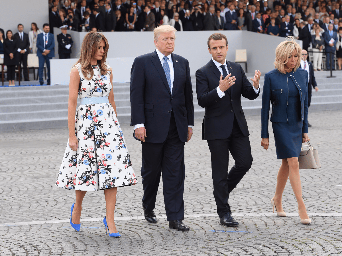 Trump y Macron escenificaron una gran complicidad en la fiesta nacional francesa en París