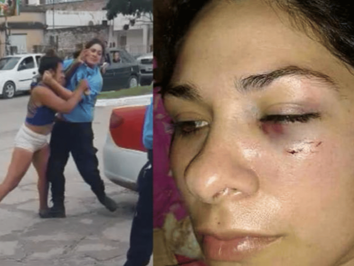 El lunes indagan a la joven detenida  por agredir a la mujer policía 