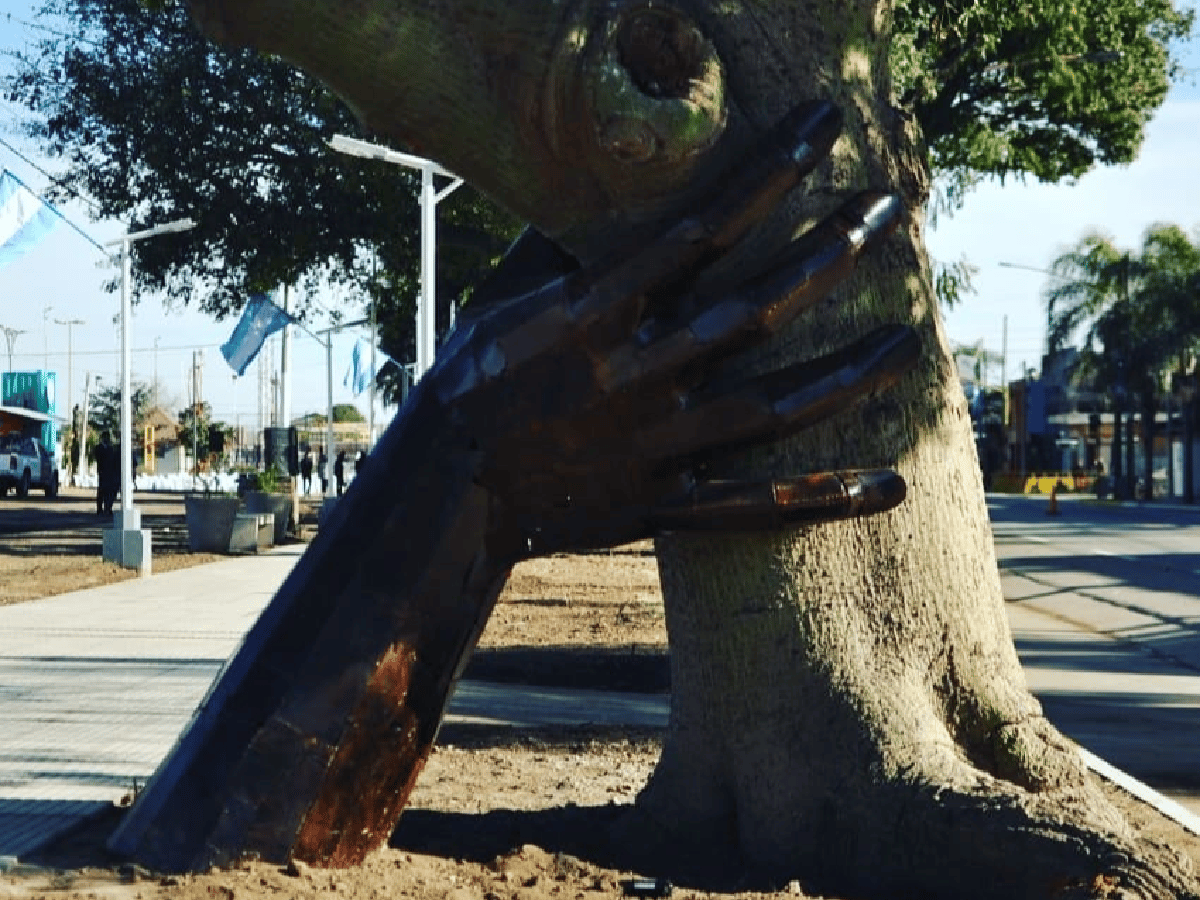 Una obra del artista Damián Bolaño ayudó a salvar un histórico árbol