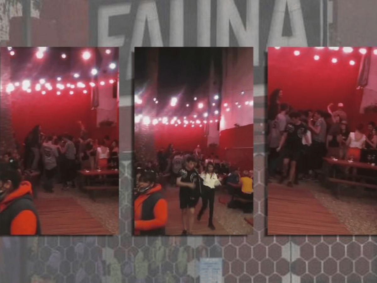 Descontrol en un bar: bailaban sobre las mesas y sin barbijo