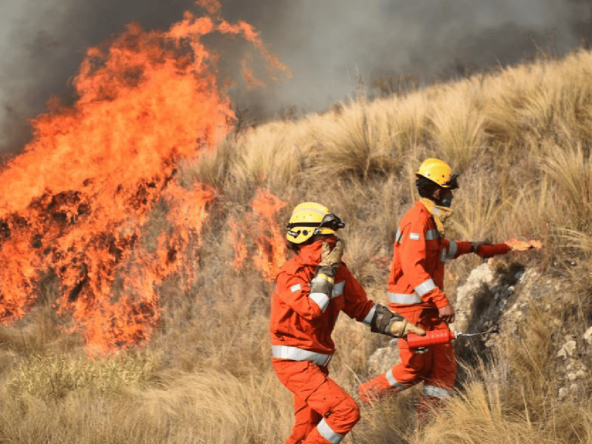 Fuego en Córdoba: combaten incendios en Las Rabonas y en San Pedro Norte